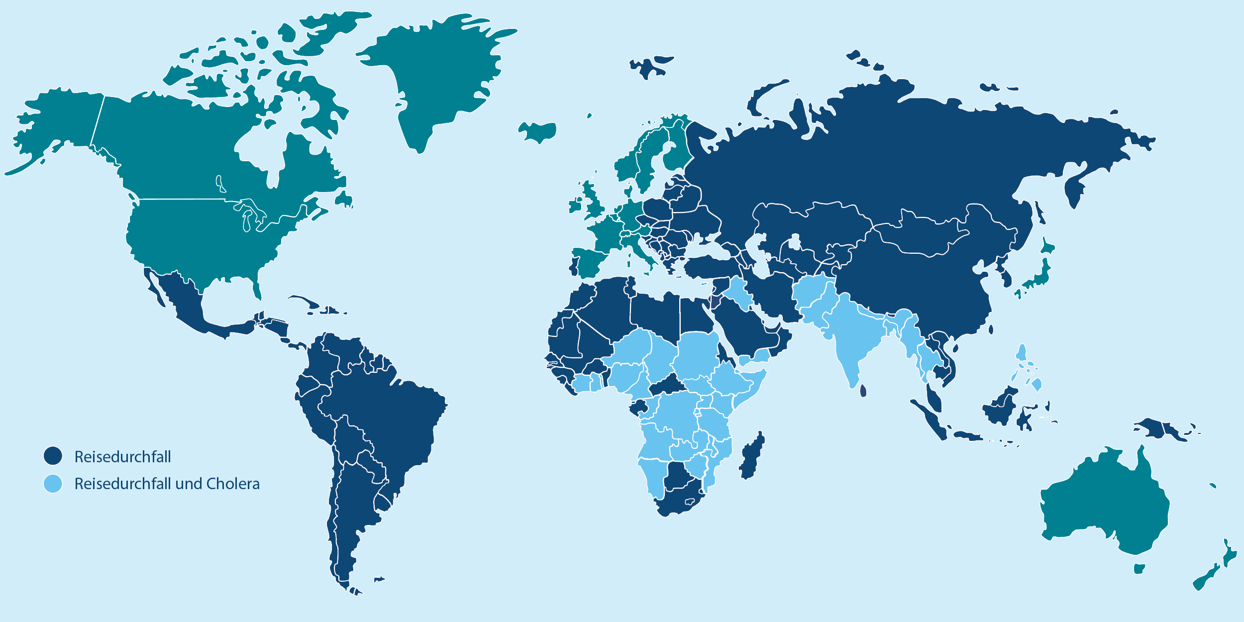 Verbreitungsgebiete Cholera